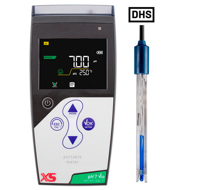 50110072 XS pH 7 Vio Portable pH Meter - Electrode 201 T DHS 