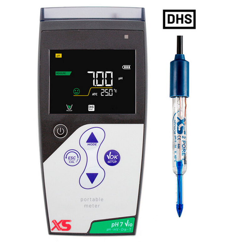 50110082 XS pH 7 Vio FOOD pHmetro portatile - Elettrodo 2 Pore T DHS 